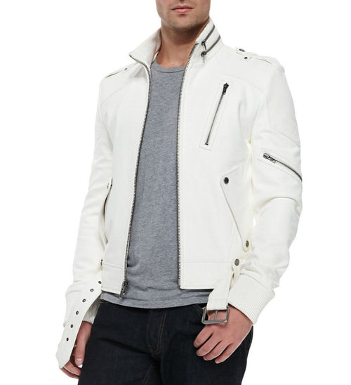 Biker Style Motorbike Genuine Leather Jacket