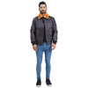 Men's Flight Aviator Bomber Brown Leather Jacket