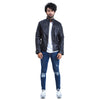 Men's Quilted Cafe Racer Biker Leather Jacket