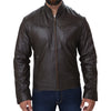 Men's Brown Biker Fashion Slim Fit Pure Leather Jacket