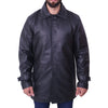 Mens Black Leather Coat