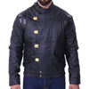 Akira Shotaro Kaneda Capsule Logo Pill Biker Black Leather Jacket