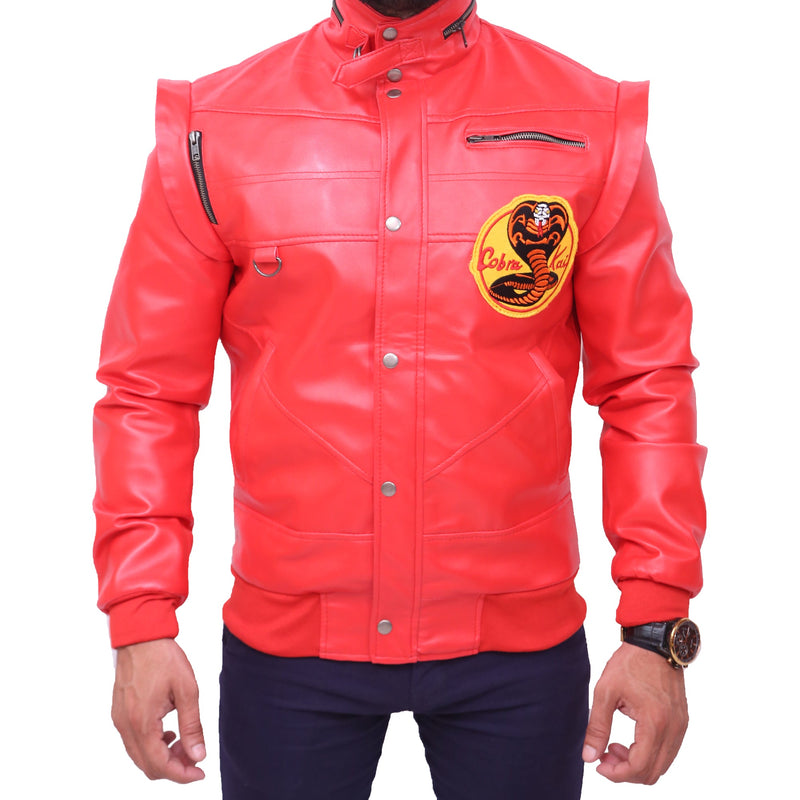 Cobra Kai Karate Kid Red Leather Jacket