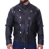 Akira Shotaro Kaneda Capsule Logo Pill Biker Black Leather Jacket