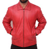 Men's Distressed Red Sheepskin Leather Jacket