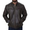 Men's Brown Biker Fashion Slim Fit Pure Leather Jacket