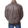 Men's Aviator A-2 Distressed Brown Real Leather Flight Bomber Jacket