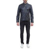 Mens Cafe Racer Black Leather Jacket