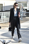 Kaia Gerber New Balance Outfit Black Coat