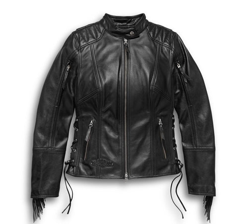 Women's Boone Fringed Leather Jacket - Tall