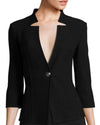 Yellowstone S04 Beth Dutton Black Notch Neck Jacket