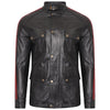 Daytona Leather Jacket Red Stripe
