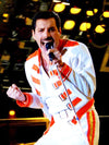 Freddie Mercury Military Concert Red & White Leather Jacket