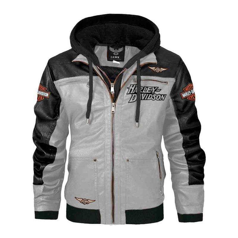 Harley Davidson Grey Hooded Jacket