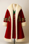 Luxury Santa Claus Velvet Coat with Vest Pant And Hat