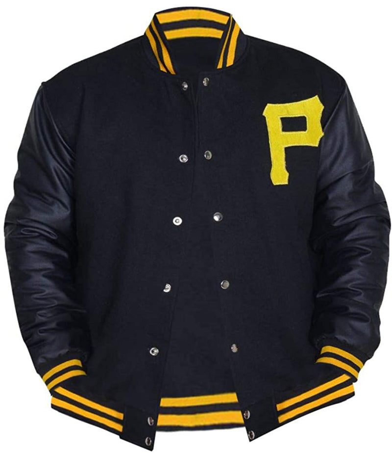 Pittsburgh Pirates P Logo Majestic Varsity Jacket