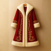 Red Wool Coat & Vest with Golden Embroidery