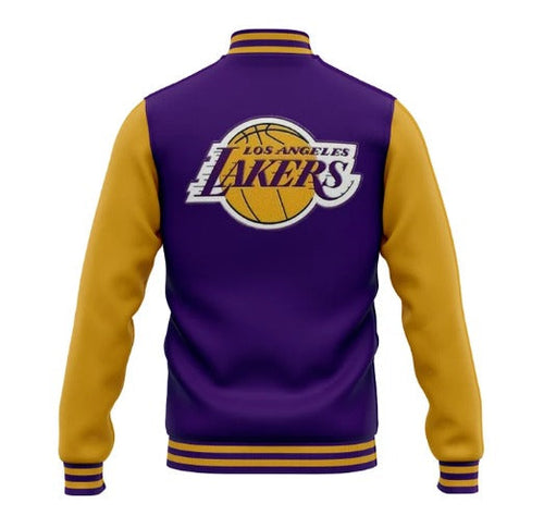Mens Lakers Wool Blue and Yellow Jacket