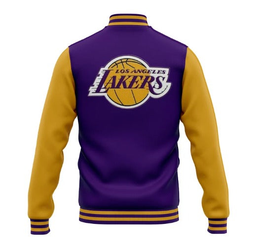 Mens Lakers Wool Blue and Yellow Jacket