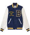A Bathing Ape Varsity Letterman B Blue and White Jacket