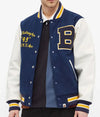 A Bathing Ape Varsity Letterman B Blue and White Jacket