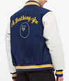 A Bathing Ape Varsity Letterman B Blue and White Jacket