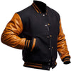 Mens Black And Gold Varsity Jacket