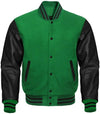 Mens Green And Black Varsity Jacket
