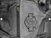 Men's Cowhide Full Grain Dual Vents Votary Black Legendary Eagle Motorcycle Cowhide Leather Jacket