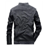 Grey Denim Jacket with Leather Sleeves
