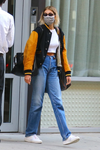 Kaia Gerber Sports the Best Ever Nail Bomer Jacket