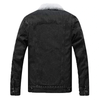 Mens Black Sherpa Denim Jacket