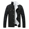 Mens Black Sherpa Denim Jacket