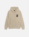 khaki 8 ball hoodie pigment dyed front