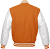 Mens Orange And White Varsity Jacket