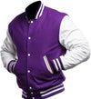 Mens Purple And White Varsity Jacket