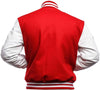 Mens Red And White Varsity Jacket