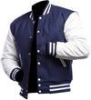Mens Royal Blue And White Varsity Jacket