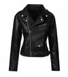 Women Southside Serpent Black Leather Jacket