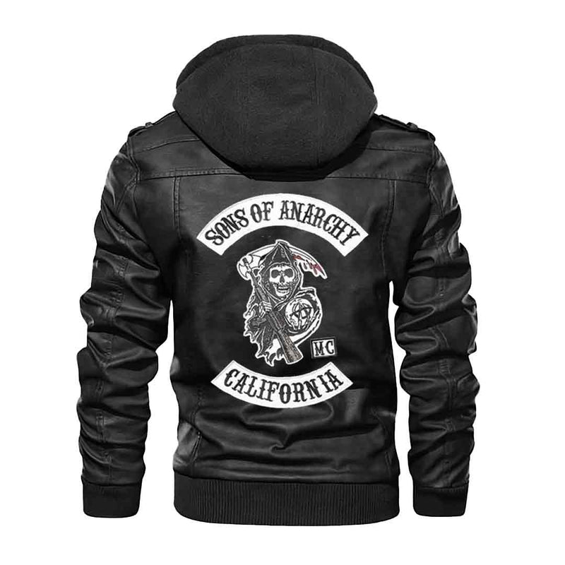 Sons Of Anarchy Biker Jacket With Hood