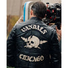 Tom hardy in the vandals chicago jacket back view