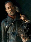 actor Jeffrey Dean Morgan in walking dead negan leather jacket