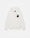 white 8 ball hoodie pigment dyed front