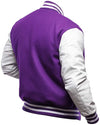 Mens Purple And White Varsity Jacket